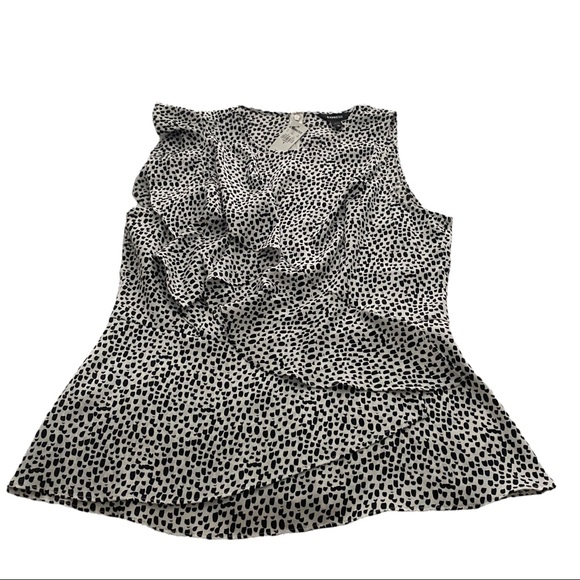 Express Tops - Express Women’s Front Ruffle Sleeveless Blouse